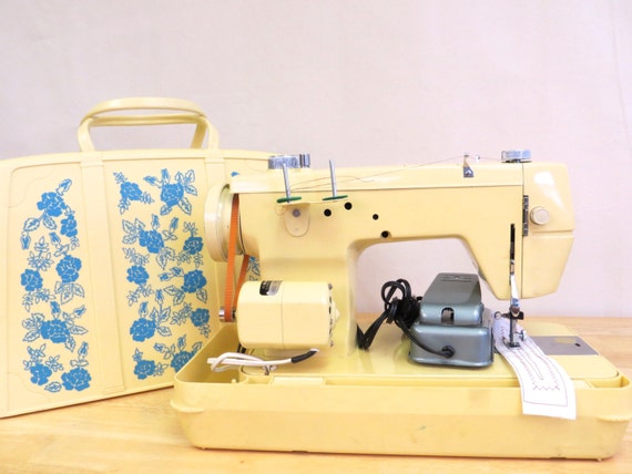 Vintage Brother Sewing Machine with Original Mod Case All