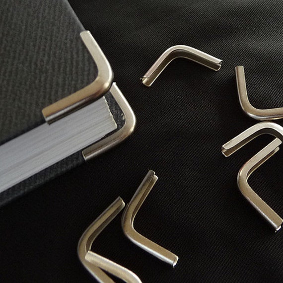 Book corner protectors Silver plated 14 x 14 x 2.5mm 20pcs