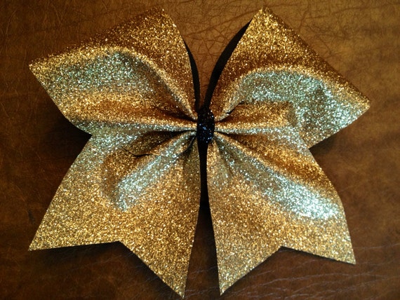cheer bow gold glitter by fullbidbows on etsy cheer bow gold glitter by fullbidbows on etsy