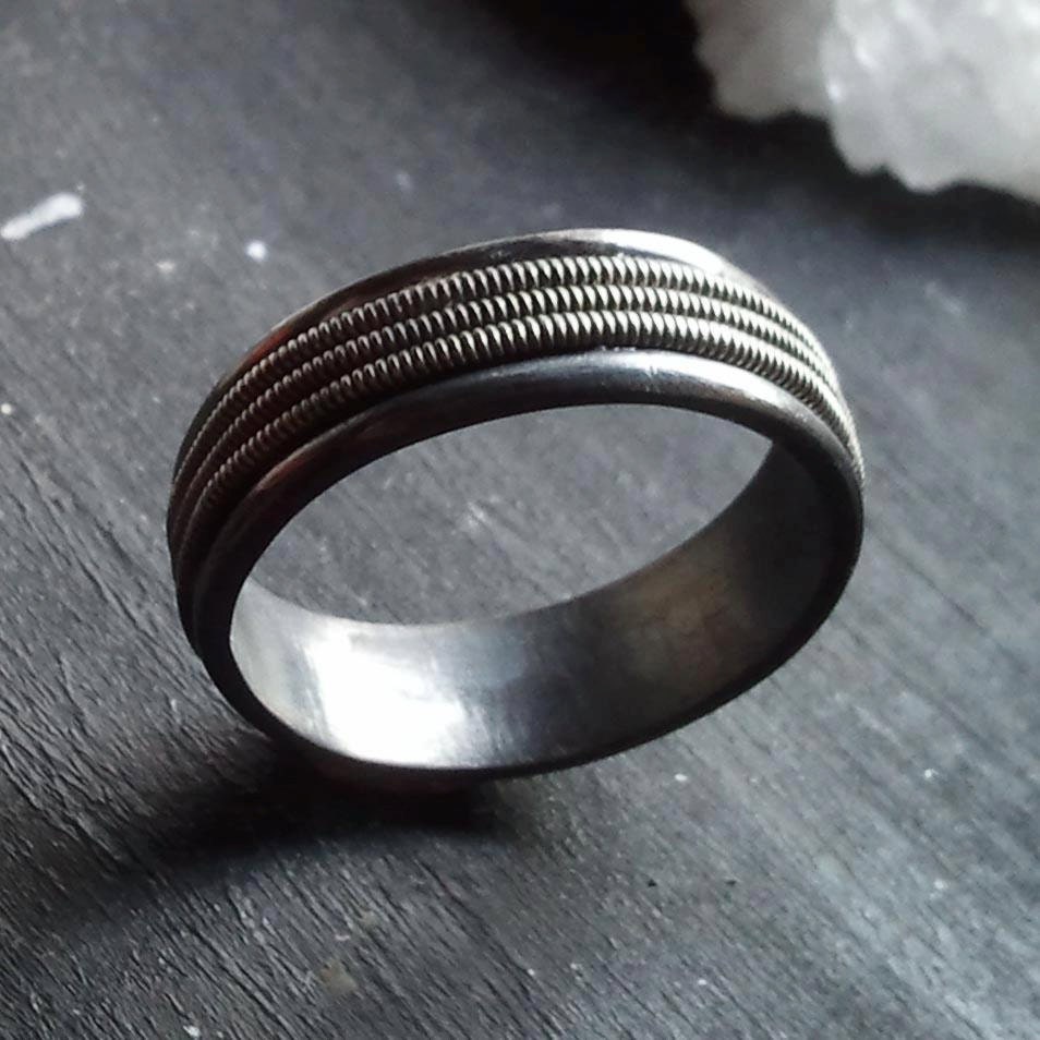 Sterling silver and guitar string band. The by TheSmallBeast