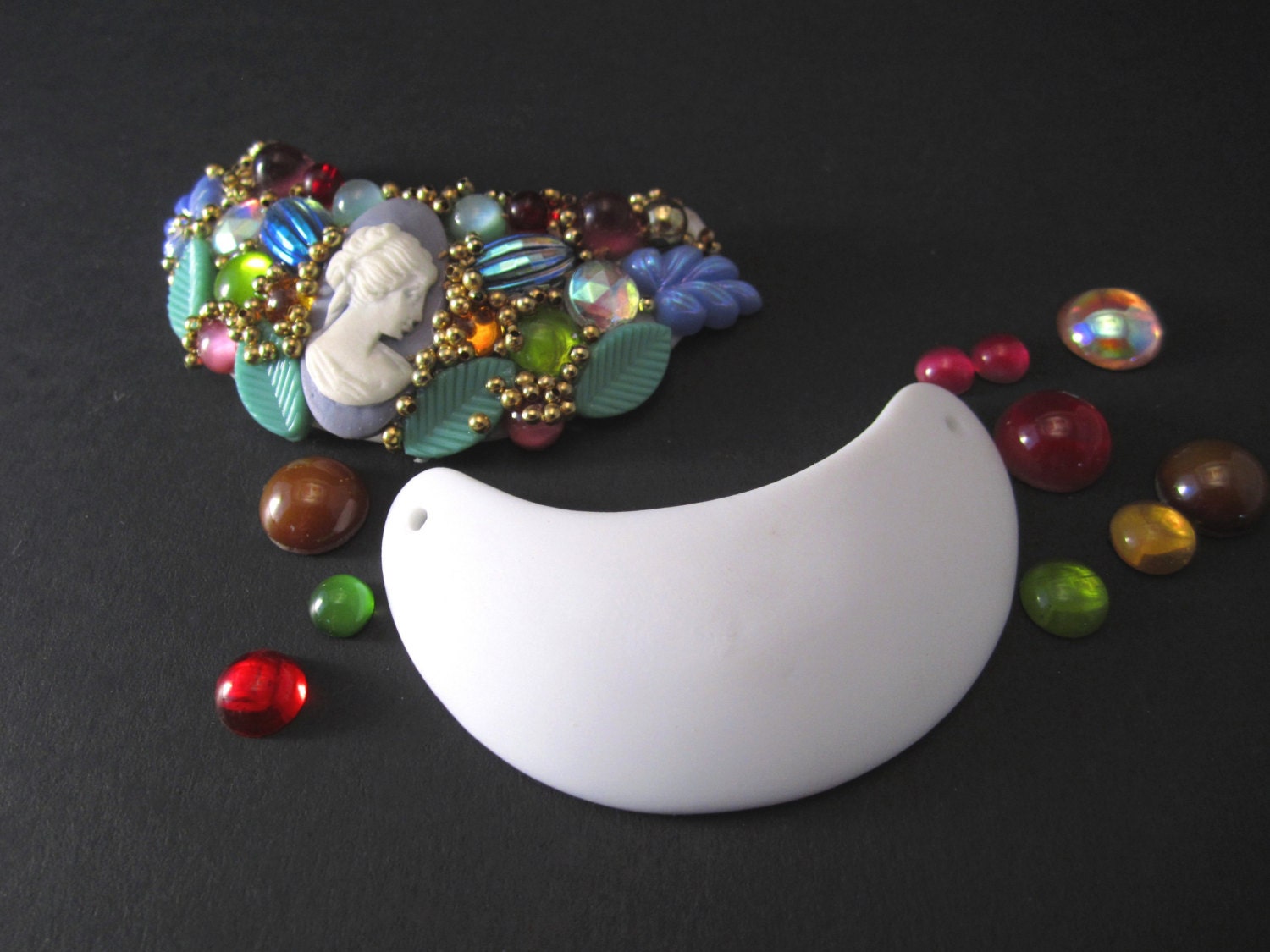 Porcelain Pendant Blanks Lot Of 12 Necklace Blanks