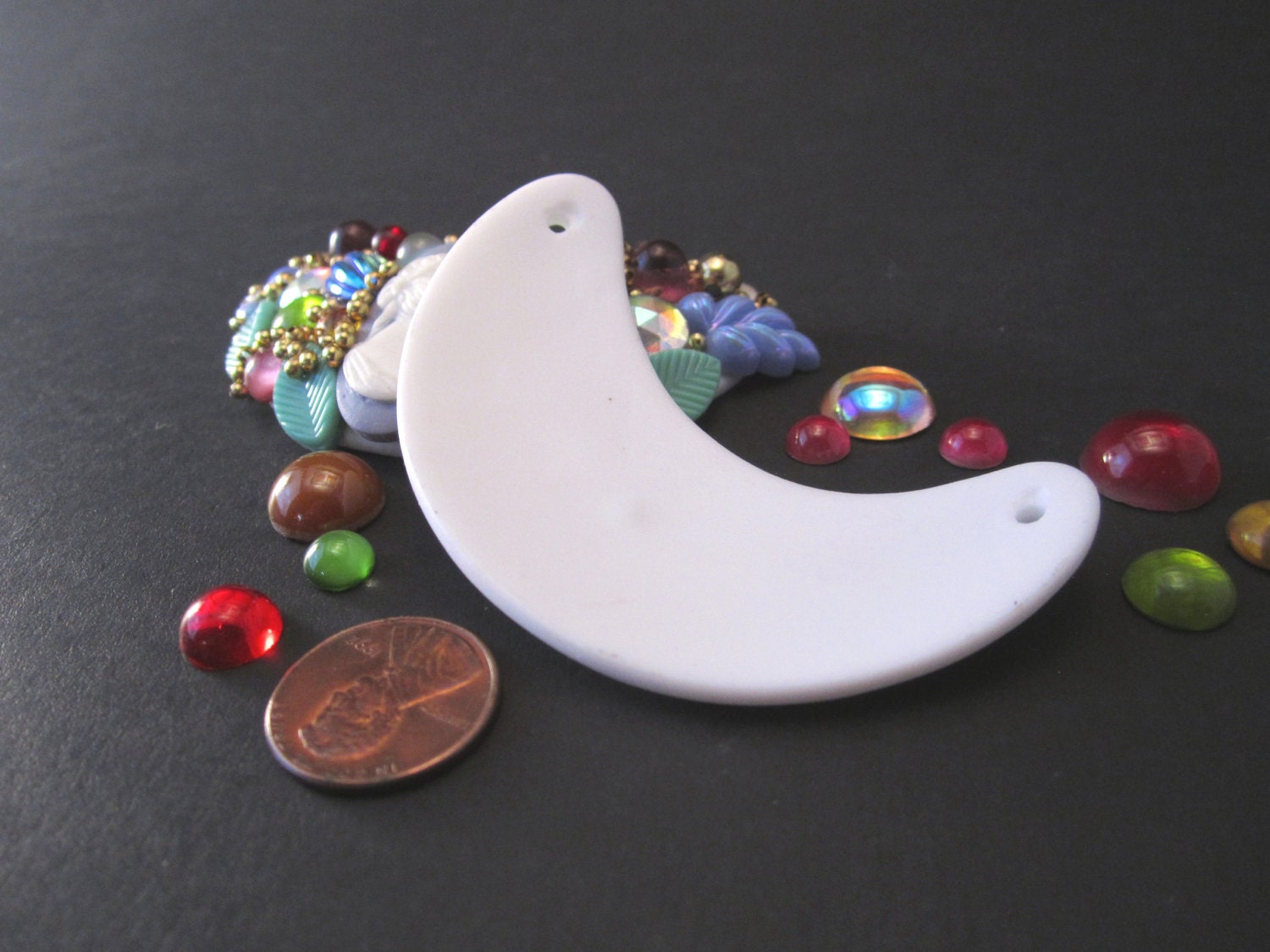 Porcelain Pendant Blanks Lot Of 12 Necklace Blanks