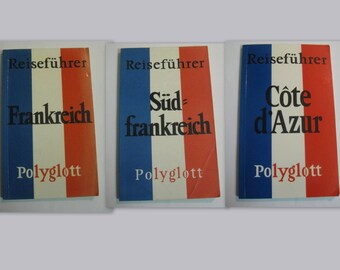 FRANCE. 3 Polyglott - Guide from the 70s and 80s. VINTAGE
