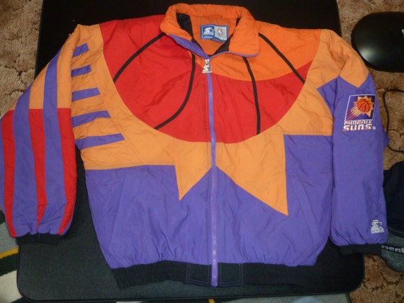 Vtg Phoenix Suns Starter NBA Zip Up Winter Jacket Sz Men�s