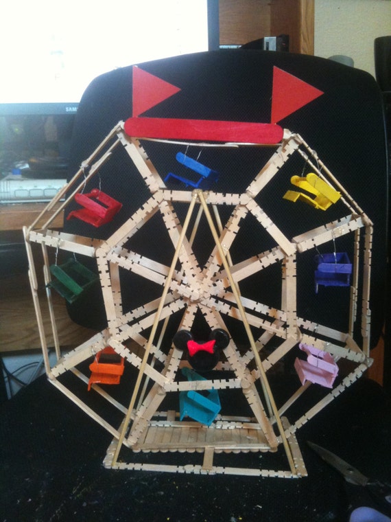 Items similar to popsicle stick ferris wheel on Etsy