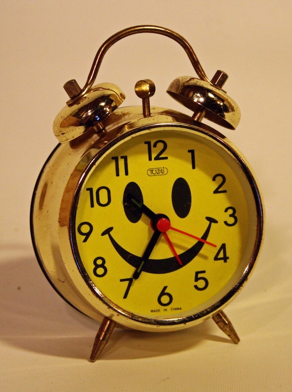 Smiley Face Alarm Clock by LeftiesShop on Etsy