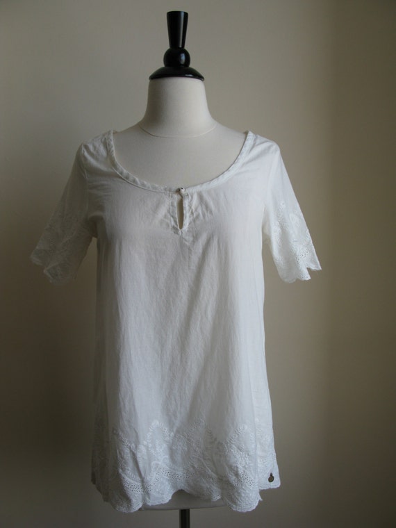 Items similar to White Lace Maison Scotch Boho Blouse on Etsy