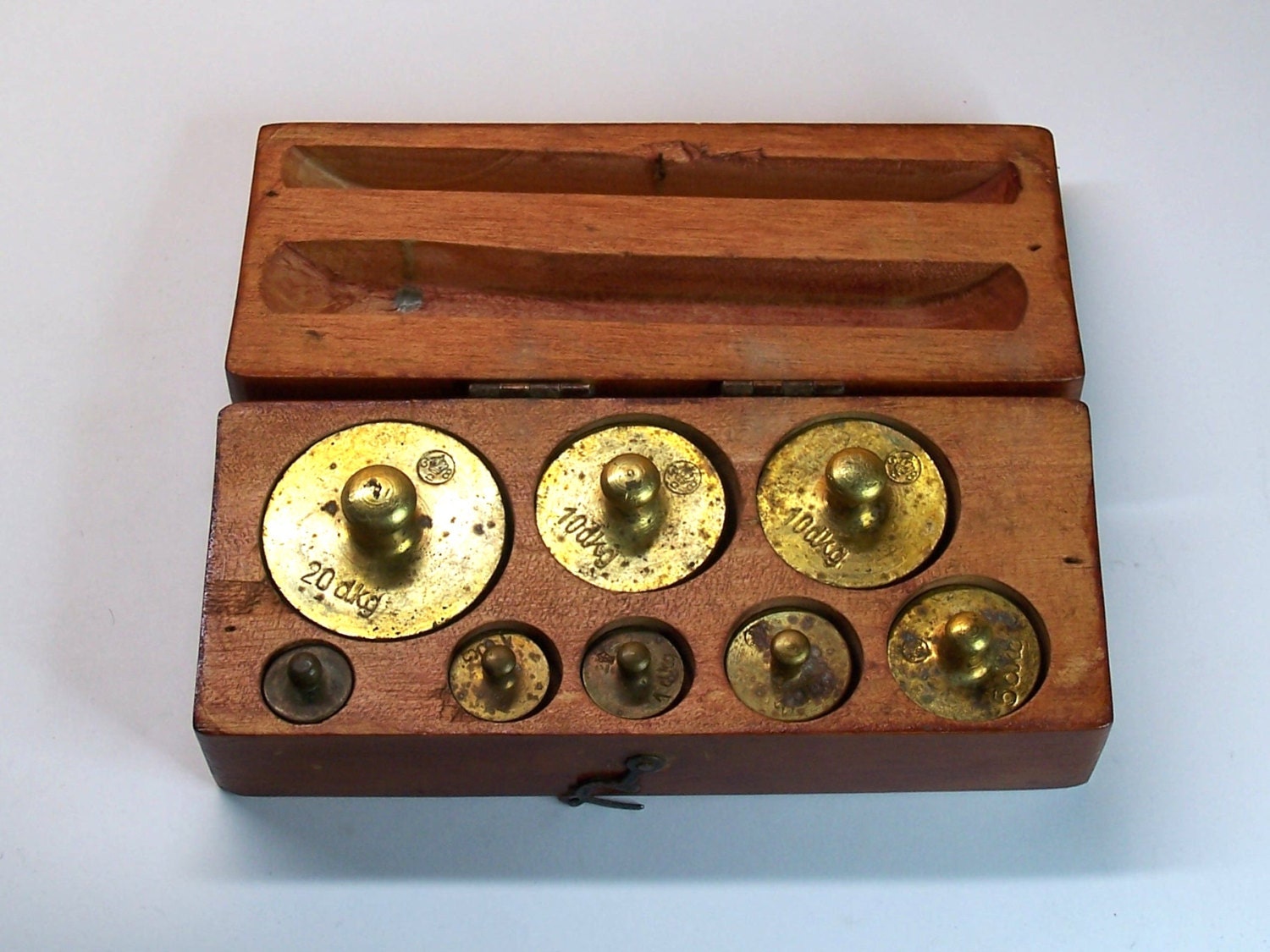 Antique Brass Scale Weights Set In Original Wooden Box   Il Fullxfull.463482043 5rrv 