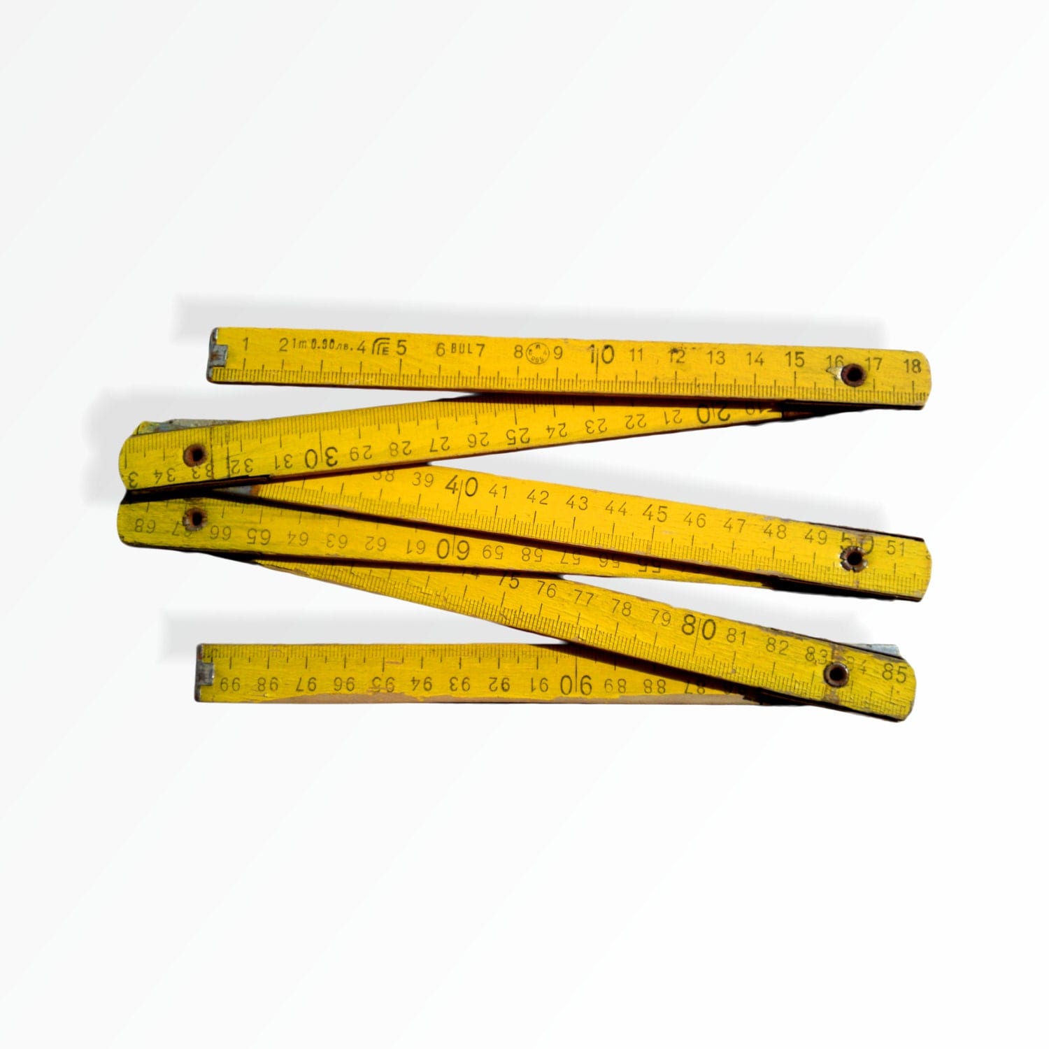 Vintage ruler wooden folding ruler antique ruler by 