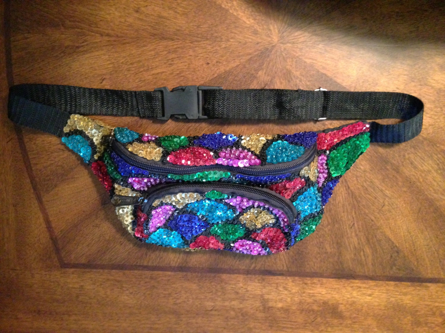 Multi Colored Sequin Fanny Pack by CircusCatVintage on Etsy