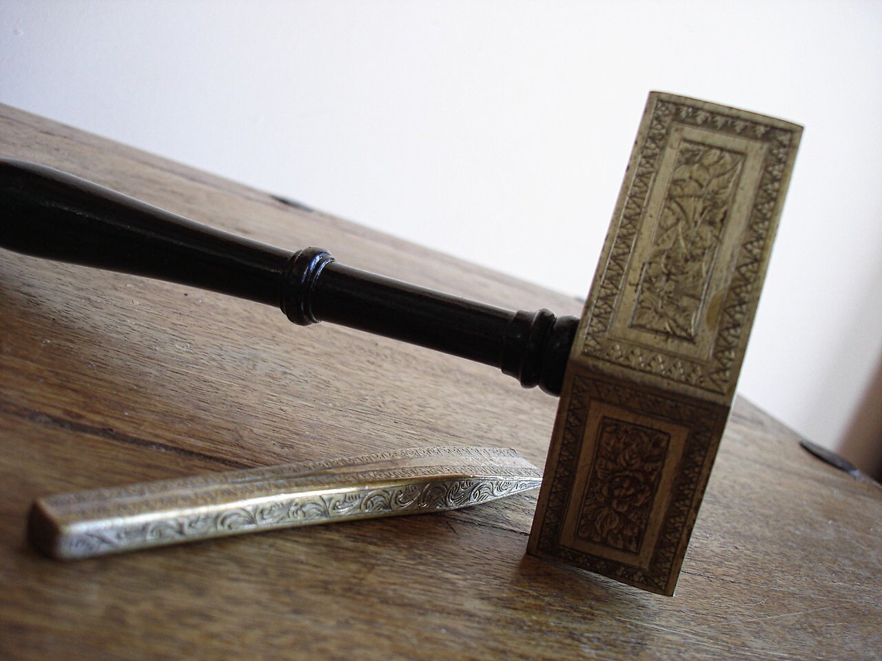 Freemason Gavel and Chisel. Masonic Ceremonial Hammer.