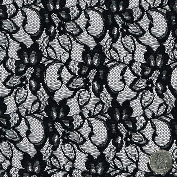 Black Everlasting Wedding Lace Fabric by the Yard Table