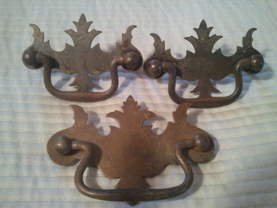 3 Chippendale Federal Style Drawer Pulls by RhymeswithDaughter