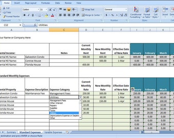 schedule equipment office depreciation Rental  E Schedule Design Free  Home Worksheet Property