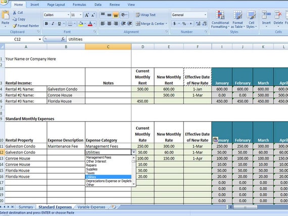 Rental Property Management Template Rental by TimeSavingTemplates