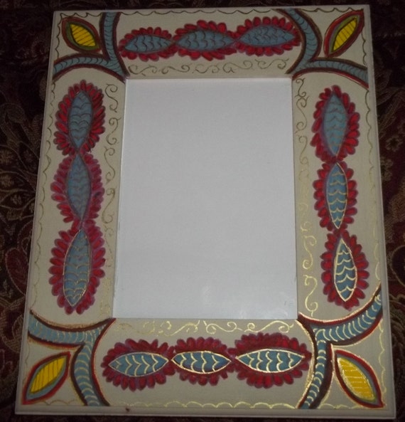 Hand Painted Unique Funky Wall Picture Frame F0001