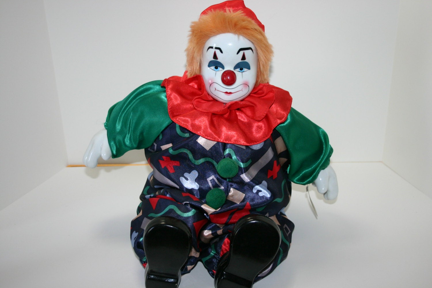 Vintage Hooray For Clowns Porcelain Figure Large Doll Great