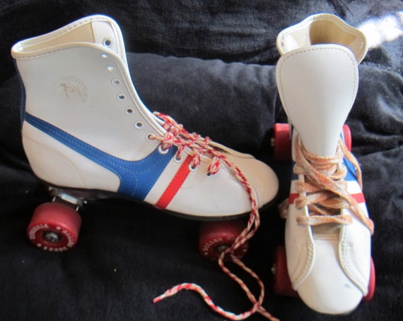 Red White & Blue Vintage Roller Derby Roller Skates