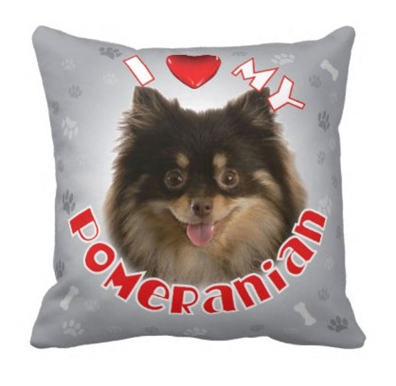 pomeranian christmas pillow