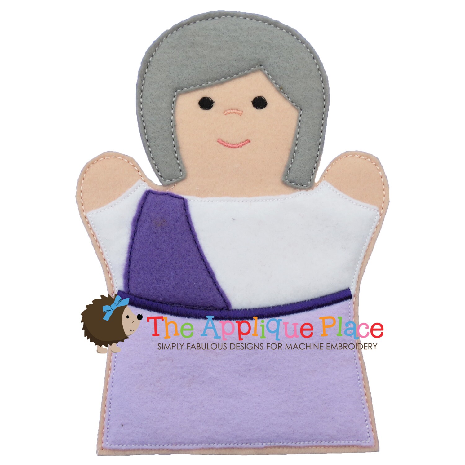 Bible Puppet Embroidery Pattern Mary Hand and Finger Puppet