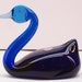 Vintage Rainbow Cobalt Blue Blenko Art Glass Swan Hand Blown in Huntington W. Va.1954 to 1973