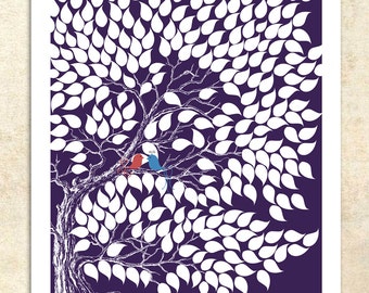 Wedding Guest Sign In Trees, MODERN KEEPSAKE, Personalized Prints, Tree guest book, 303 guest sign in 20X30, 131