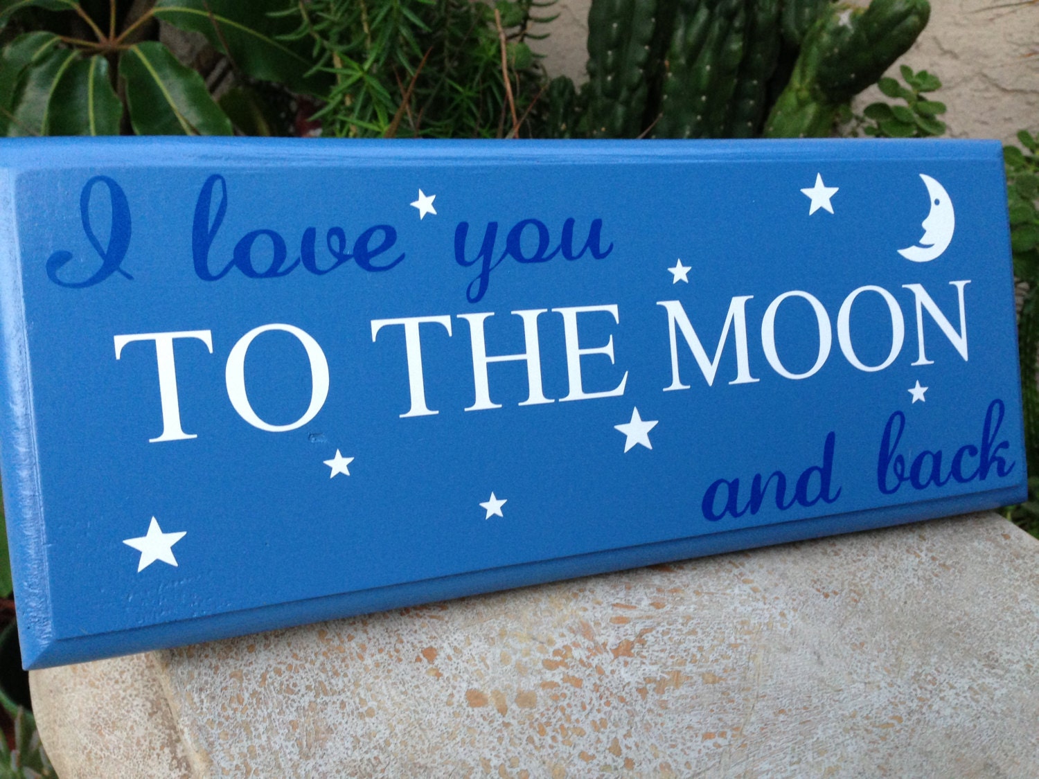 I Love You to the Moon and Back Baby Sign for Nursery or Baby