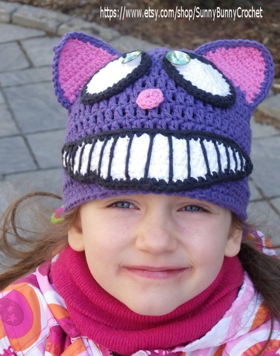 ANIMAL HAT PATTERN, Cat Crochet Hat, Halloween hat, Tuque ...