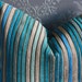Modern Blue - Brown stripe decorative throw Pillow case 16" x 16" (40cm x 40cm) / 18" x 18" (45cm x 45cm)