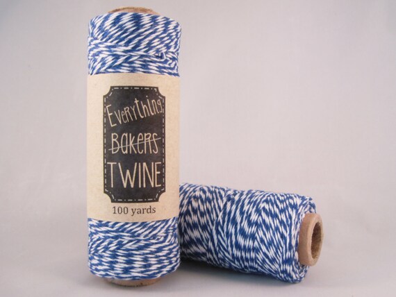 Blue Bakers Twine - Navy 100 yard twine spool, Deep Blue 4 ply bakers twine - 100% cotton Mason jar twine - Indigo cotton bakers twine Il_570xn