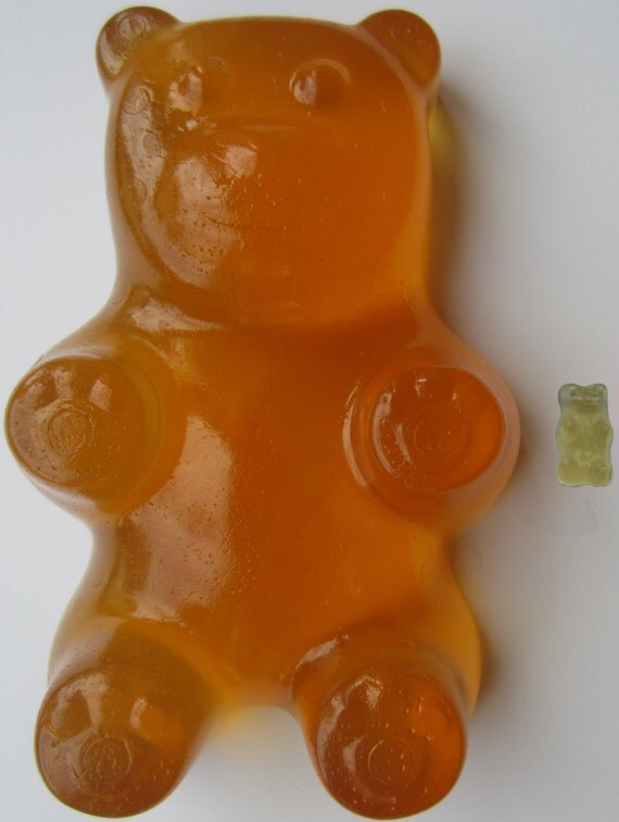 Edible Giant Gummy Bear. CLEAR PINEAPPLE. Made ONLY from the