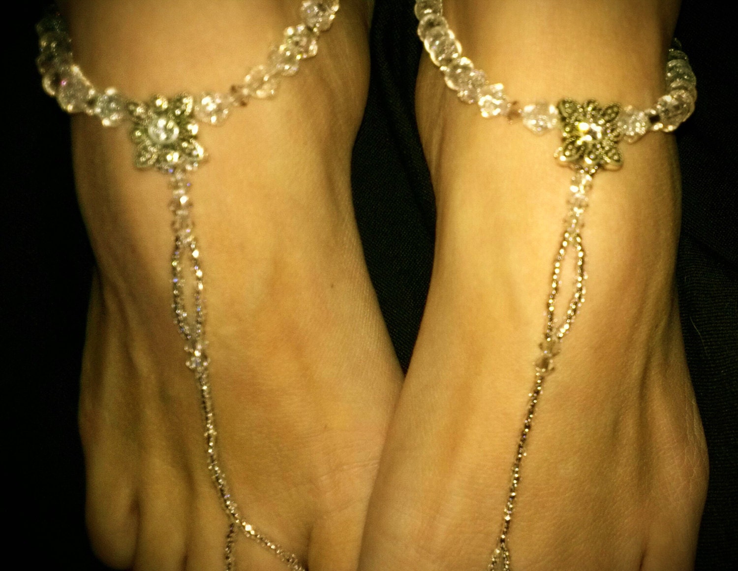 Bridal Swarovski Foot Jewelry by FootJewelrybyDanya on Etsy