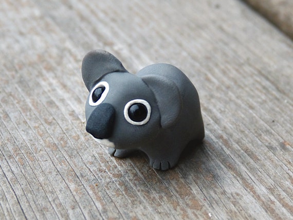 Items similar to Tiny koala - Handmade miniature polymer clay animal ...