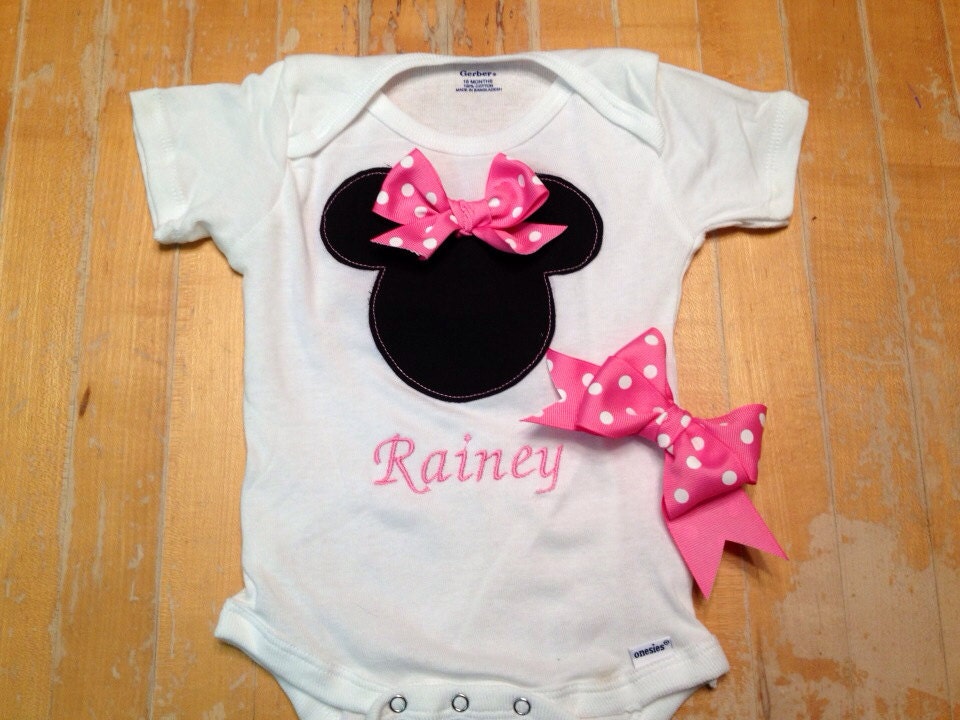 Personalized Minnie Mouse onesie Minnie Mouse onesie Minnie