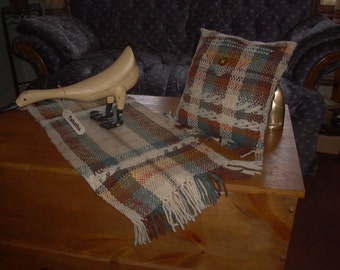 Hand Woven Runner & Small Envelope Accent Pillow