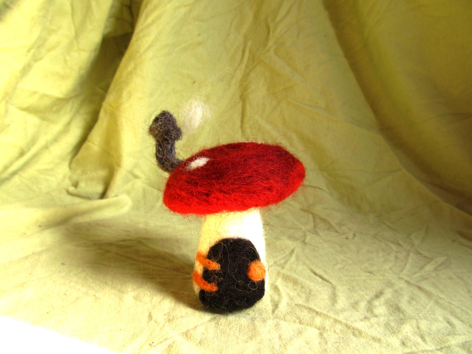 Needle Felted Mushroom House