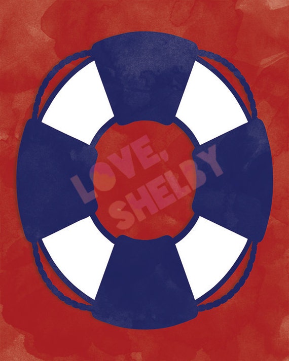 Nautical Nursery Art Nautical Bathroom Art Print Set of 4