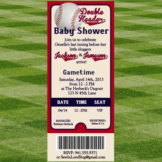 92 Baby Shower Beisbol Invitaciones