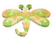 Dragonfly - Handcrafted Children's Wooden 3D Puzzle - Ready to ship