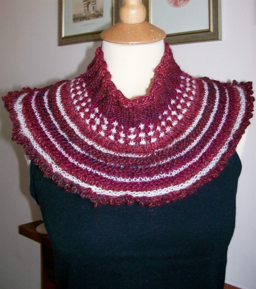 Knitting Pattern Cowl Neck Warmer Shoulder by Wightstitches