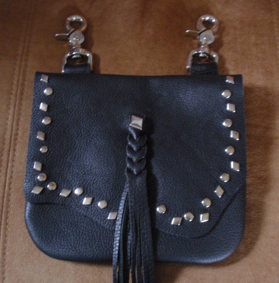 Leather Clip Pouch Purse