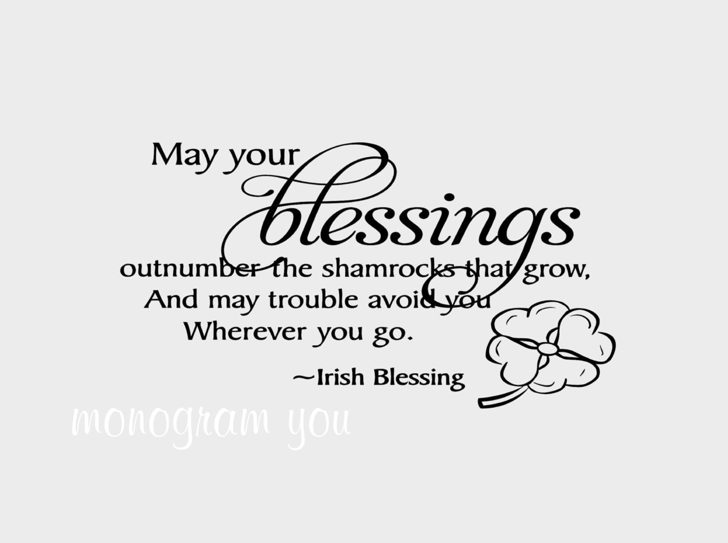 Irish Blessing Wall Decal