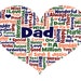 Personalised Dad / Daddy / Father Heart Shaped Word Cloud Art