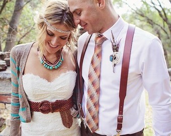 Leather Suspenders for the Groom and Groomsmen