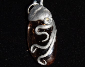 Cthulukins Glass and Polymer Pendant