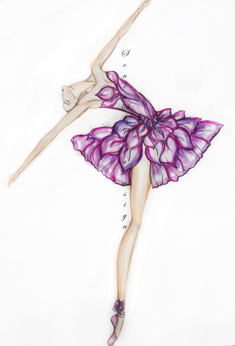 Платья балерин для срисовки
