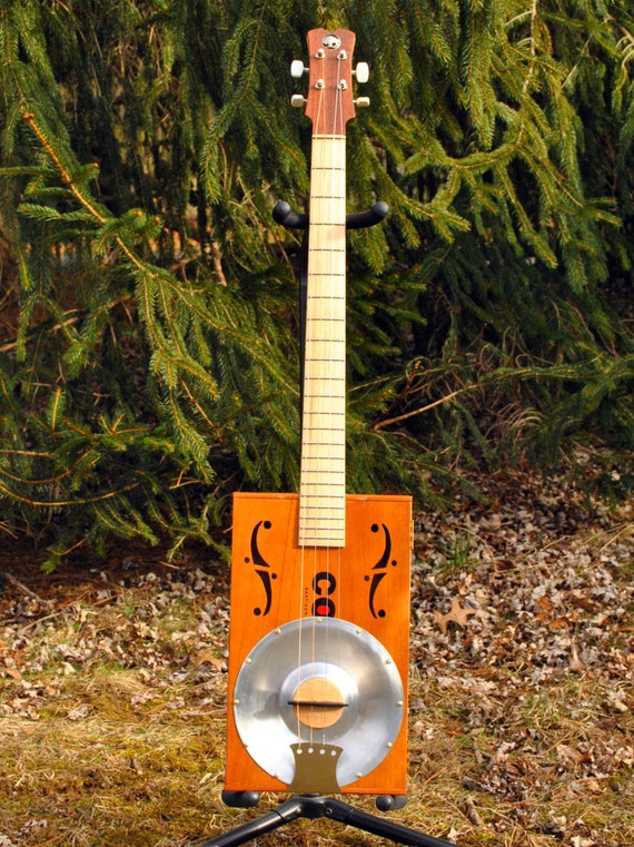 Resonator Guitar 4 String Cigar Box