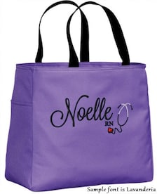 Personalized Nurse Tote Bag Handbag with Heart Stethoscope RN CNA LPN ...