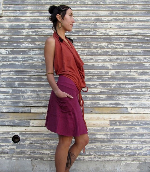 ORGANIC Perfect Pockets Short Skirt light cotton