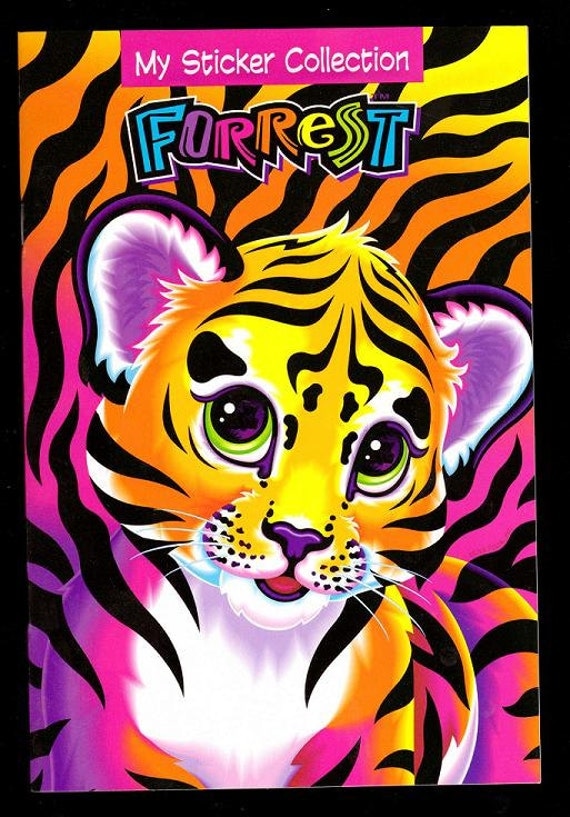 Lisa Frank My Sticker Collection Album Book Forrest The Tiger